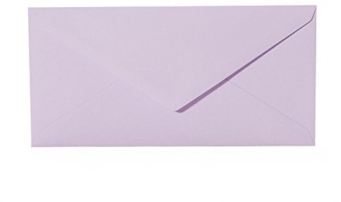 Paper24 25 Briefumschläge Flieder DIN lang 110x220 mm, 11x22 cm, ohne Fenster, Ideal für Einladungskarten Hochzeit Geburtstag u. ä.