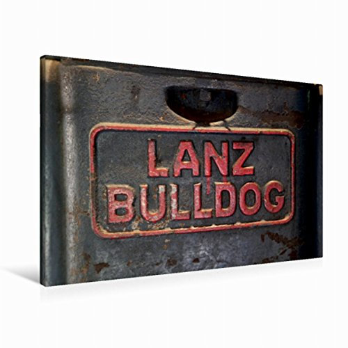 Premium Textil-Leinwand 90 x 60 cm Quer-Format Traktoren - Embleme: Lanz Bulldog | Wandbild, HD-Bild auf Keilrahmen, Fertigbild auf hochwertigem Vlies, Leinwanddruck von Dirk Ehrentraut
