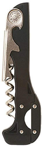 Franmara Customizable Two-Step Waiter's Corkscrew 2031-01 Boomerang anpassbarer zweistufiger Kellner-Korkenzieher Griff, Edelstahl, Schwarz mit Chrom