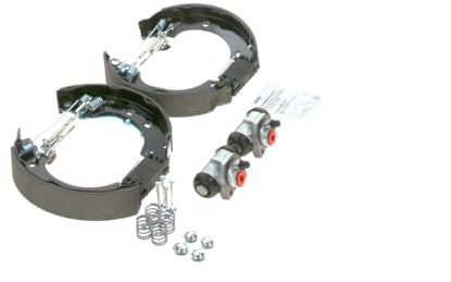 Bosch KS156 Kit Super Pro - Rear drum brake kit - 1 pre-assembled set, 2 wheel brake cylinders, 4 brake shoes