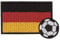 Applikationen - Kids and Hits - aufbügelbar Fußballflagge, Deutschland ca. 4,0x6,5 cm