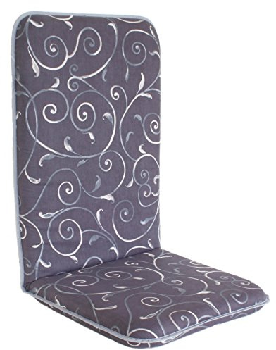 Adlatus-Kühnemuth Polsterauflage Gartenstuhlauflage Modell 880 (120x50 cm Hochlehner-Auflage) braun-grau