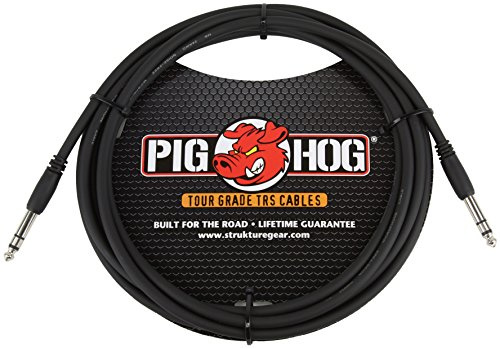 Pig Hog PTRS10 High Performance 1/4 TRS Instrument Cable, 10 Feet