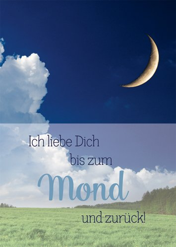 Postkarte A6 +++ LUSTIG von modern times +++ LIEBE BIS ZUM MOND UND ZURÜCK +++ MODERN TIMES © ZEITGEIST/Foto: Alexander Ozerov