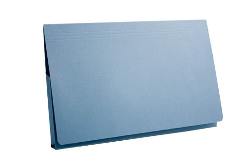 Exacompta Guildhall Full Flap Pocket Wallet, 315gsm, Foolscap - Blue, Pack of 50