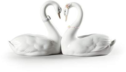 LLADRÓ Figur Schwanenpaar. Schwan. Porzellan.