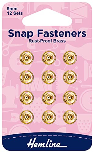 Hemline Snap Fastener 9mm Gold H420.9.G