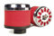 MALOSSI Filtro aria da corsa E13, 25° per carburatore PHBH 28/30/TMX 27/30/PWK 33/35, connettore: 42/50/58,5 mm, L 9 5 mm, filtro: rosso, tappo: cromato