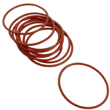 sourcing map 10 Pcs 55mm OD 2.5mm TDicke rot Gummi Öldichtung Ring Dichtring O-Ring Dichtung