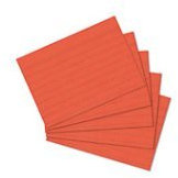 500 Karteikarten in A6 orange liniert von Herlitz [Sparpaket]