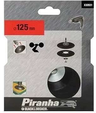 Black+Decker X32031-XJ - Plato soporte de goma para taladros ø 125 mm.