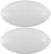 Spares2go Cooker Hood Light Diffuser/Lens Oval Cover Plate (Pack of 2, 100mm x 52mm)