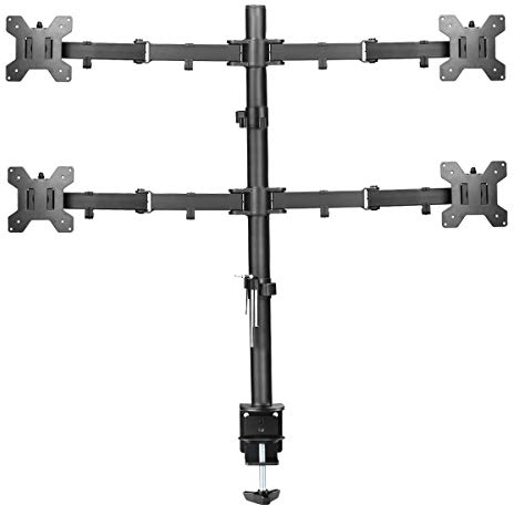 Suptek Monitor Halterung 4 Monitore Für 13-27 Bildschirme Bildschirmständer (80cm Stange) MD6884