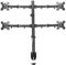 suptek Braccio per Monitor Quad per schermi da 13-27 | Rotazione Girevole dell'inclinazione del Morsetto per Montaggio su Monitor (Asta 80cm) MD6884