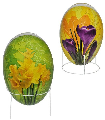 alles-meine.de GmbH XL Ständer z.B. für Pappeier/Ostereier - für Eier von 31-50 cm - Drahtständer Osterei/Ei zum befüllen - Deko Pappe Papp Pappeier Dekoei Pappostereier Me..