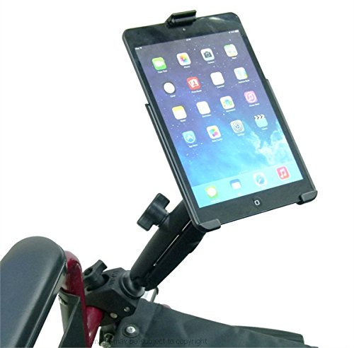 BUYBITS RAM Cradle for iPad Mini 4 with Long Arm Tough Claw Wheelchair Mount