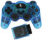 ZedLabz wireless RF double shock vibration gamepad controller for Sony Playstation 2 PS2 - Blue