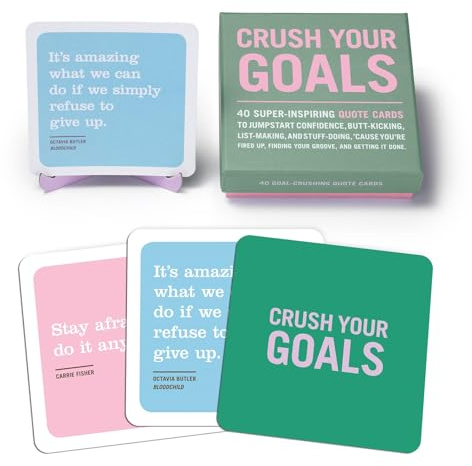 Knock Knock Crush Your Goals Inner-Truth Deck Inspiring Quote Cards Deck, 40 Affirmation Cards & Motivational Gifts, 4.25 x 4.25-inches
