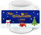 Weihnachtstasse mit Namen Heidi und Motiv „Nr. 1“ mit Schneemann, Geschenk und Tannenbaum