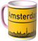 WANDKINGS® Tasse, Skyline Amsterdam - ROSA