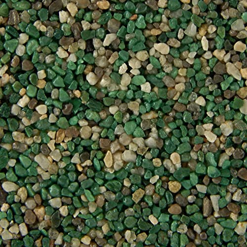 Terralith Buntsteinputz 15kg in grün-beige, Sockelputz für Innen und Außen mit Reinacrylat Bindemittel aus Naturstein, 1-2mm Körnung (BSP13)