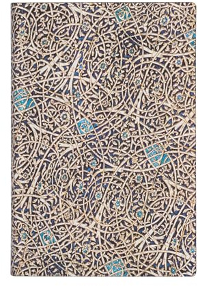 Granada Turquoise (Moorish Mosaic) Mini Lined Journal: Flexi softcover, 80 gsm, ribbon marker, memento pouch, book edge printing
