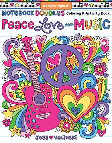 Notebook Doodles Peace, Love, and Music: Coloring & Activity Book