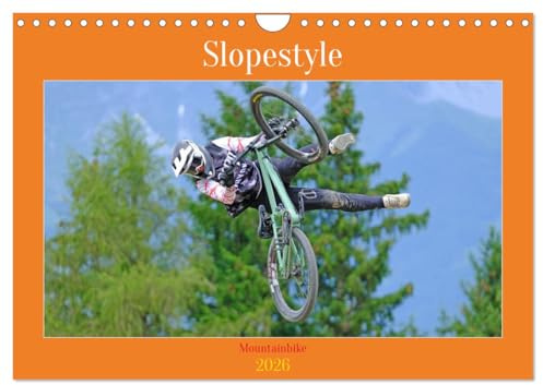 Slopestyle Mountainbike (Wandkalender 2026 DIN A4 quer), CALVENDO Monatskalender: Ultimative Tricks für Slopestyle Mountainbike (CALVENDO Sport)