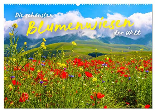 Die schönsten Blumenwiesen der Welt (Wandkalender 2026 DIN A2 quer), CALVENDO Monatskalender: Ein romantischer Ausflug in die Natur. (CALVENDO Orte)