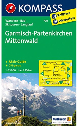 Garmisch-Partenkirchen - Mittenwald: Wanderkarte mit Aktiv Guide, Radrouten, Skitouren und Loipen. GPS-genau. 1:35000 (KOMPASS Wanderkarte, Band 790)