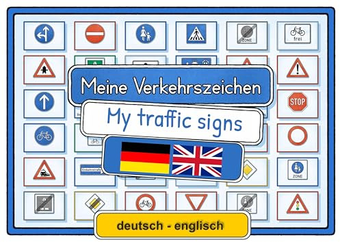Meine Verkehrszeichen Lernkarten: deutsch/englisch