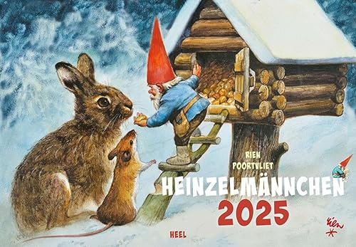 Heinzelmännchen Kalender 2025: Märchenhafte Zeichnungen des niederländischen Malers Rien Poortvliet