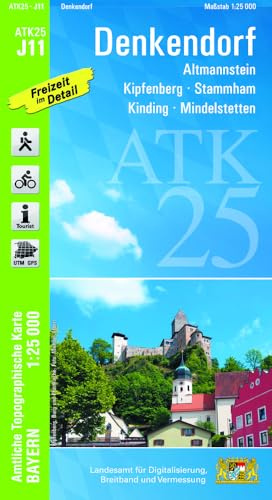 ATK25-J11 Denkendorf (Amtliche Topographische Karte 1:25000): Altmannstein, Kipfenberg, Stammham, Kinding, Mindelstetten (ATK25 Amtliche Topographische Karte 1:25000 Bayern)