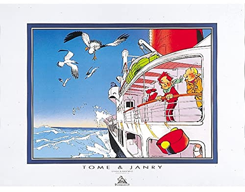 Démons & Merveilles Poster Offset Tome & Janry Spirou and Fantasio in The Boat (80x60cm)