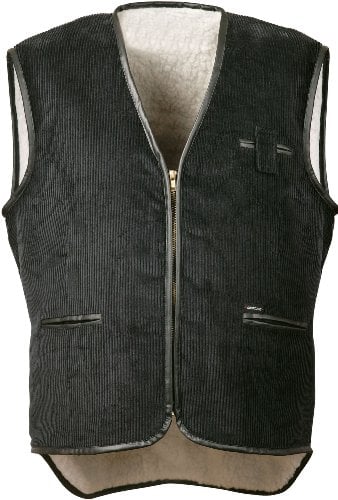 Cord Weste mit Webpelz,Farbe schwarz, Gr.L