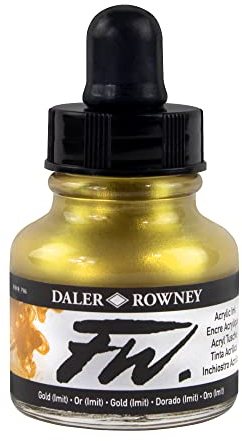 Daler - Rowney FW 29.5ml Art Bouteille d'encre acrylique - Or