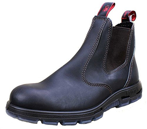 Redback USBOK Chelsea Boots Claret Brown with Steel Toe Cap from Australia (UK size 9)