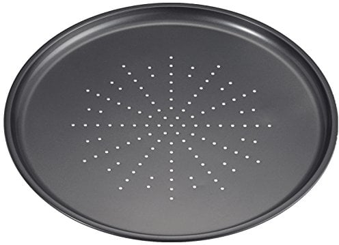 Ibili Molde Pizza Crispy Moka 32 CMS, Stainless Steel, Negro