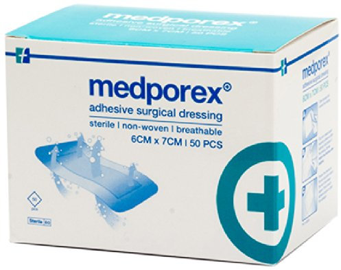 Medporex 6 x 7cm Surgical Dressing - Pack of 50