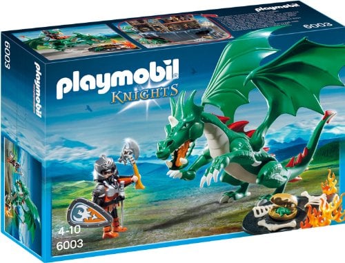 Playmobil - 6003 - Jeu De Construction - Chevalier + Grand Dragon