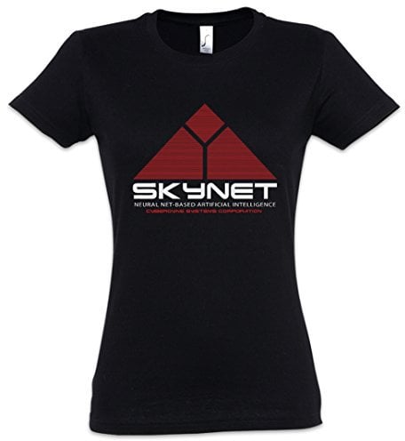 Urban Backwoods Skynet Logo Damen T-Shirt Schwarz Größe S