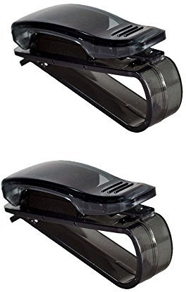 E Support™ 2Pcs KFZ Auto Brillenhalter Sonnenbrillenhalterung für LKW Sonnenblende Brillenablage Halter Clip