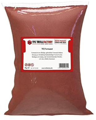 TFC Troll Factory 5kg Superfeiner Formsand für Metallguss, Hochwertiger Formsand, Idealer feuerfester Sand für Zinnguss mit hoher Hitzebeständigkeit