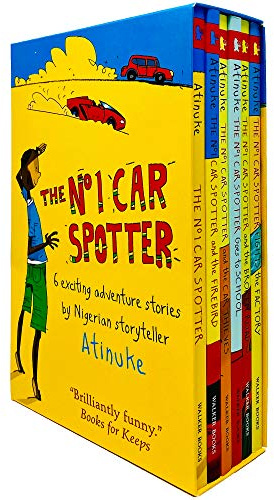 The No. 1 Car Spotter Series 6 Books Collection Box Set by Atinuke (No 1 Car Spotter, Firebird, Car Thieves, Goes to School, Broken Road & Fights the Factory)