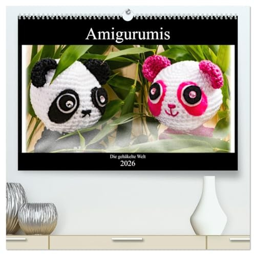 Amigurumi - Die gehäkelte Welt (hochwertiger Premium Wandkalender 2026 DIN A2 quer), Kunstdruck in Hochglanz: 12 Seiten mit verschiedenen Amigurumis (CALVENDO Hobbys)