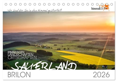 Das Sauerland bei Brilon aus der Vogelperspektive (Tischkalender 2026 DIN A5 quer), CALVENDO Monatskalender: Wir sind wieder für Sie in den Himmel gestartet! (CALVENDO Orte)
