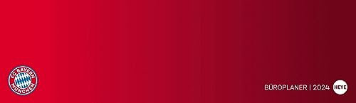 FC Bayern München Wochenquerplaner 2024. Terminkalender mit historischen Fakten und Rekorden des FC Bayern. 32,5 x 9,3 cm. Querformat