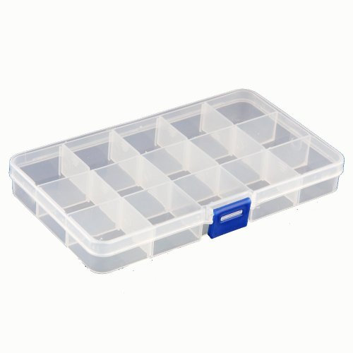 15 Fächer Plastik Aufbewahrungsbox Plastik Schmuckschatulle Schmuckkästchen HOT