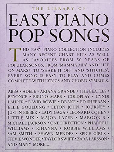 The Library Of Easy Piano Pop Songs.: Klavierpartitur, Sammelband für Klavier