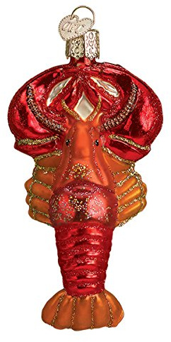 Old World Christmas Crab Glass Blown Ornaments for Christmas Tree, Lobster